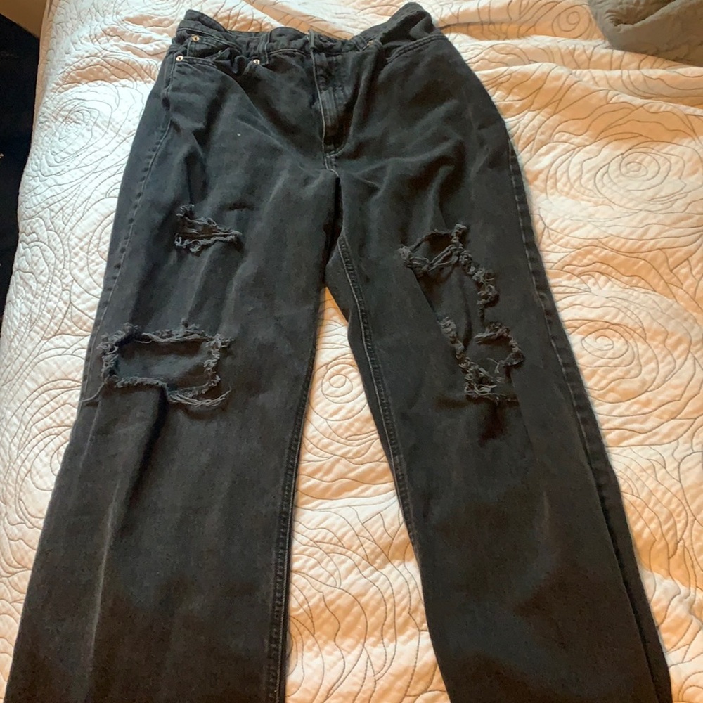 black ripped jeans from garage worn twice